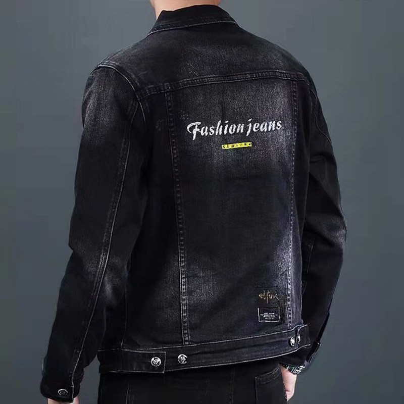 牛仔外套男款春秋季潮牌韩版修身百搭痞帅上衣服男士高端复古夹克